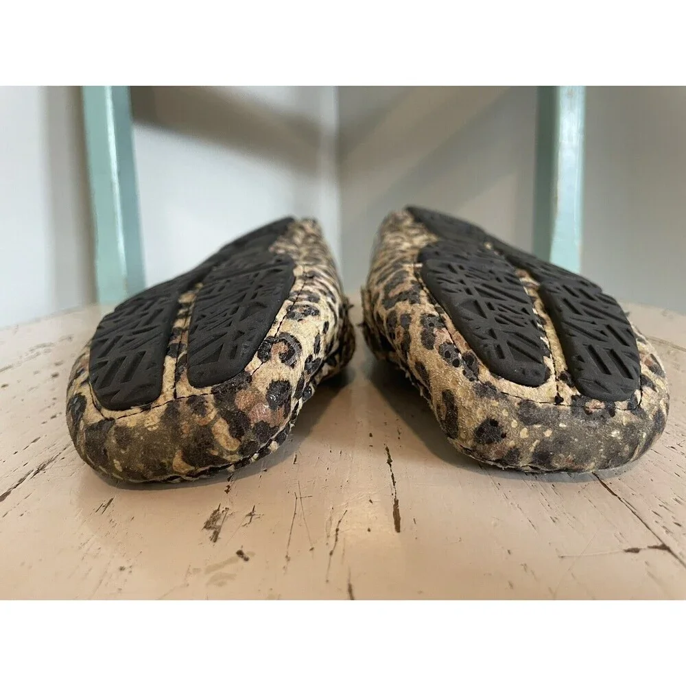 Anne Klein Greater Shoe Flats 8 M IFlex Leopard Cheetah Loafer Slip‎ On Leather - Picture 8 of 8